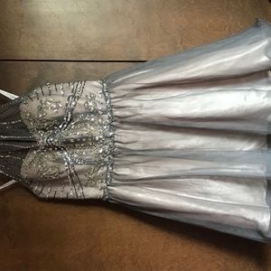 Gray Beaded Dress